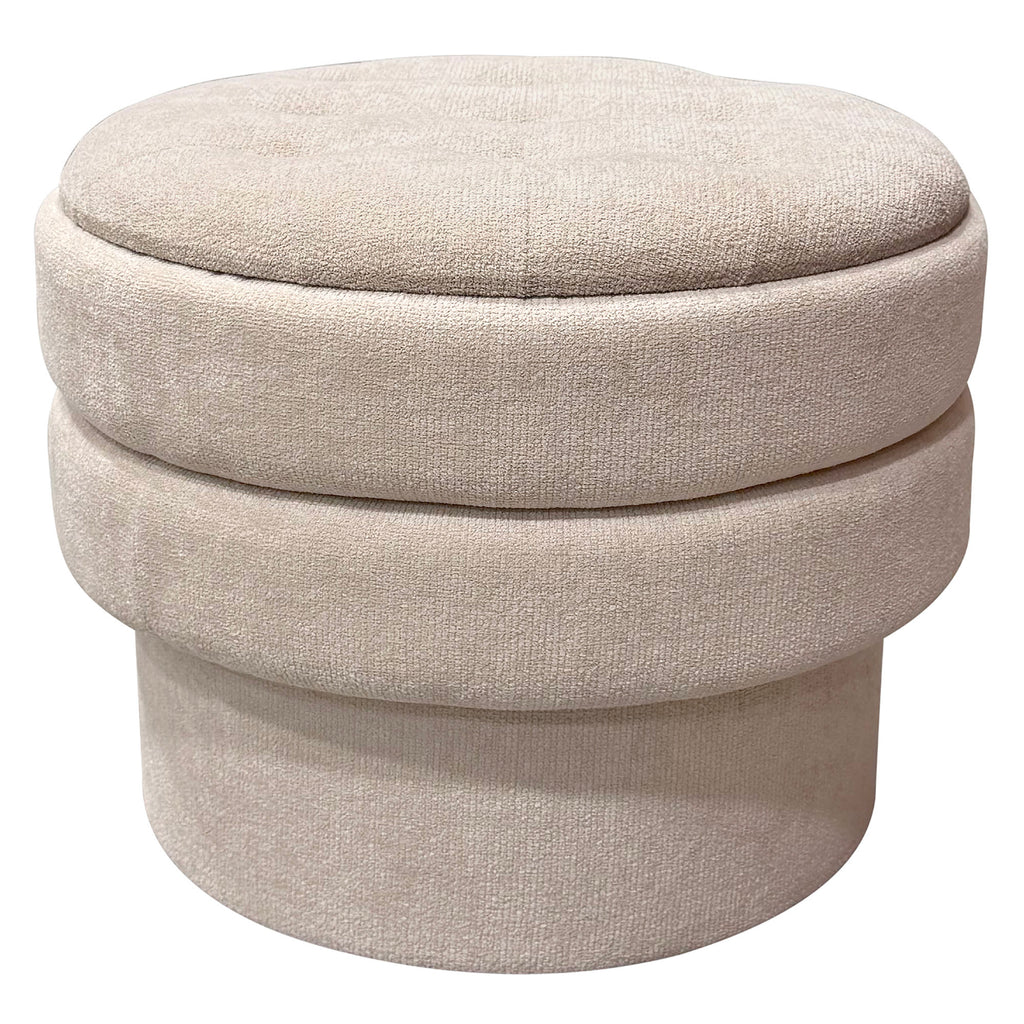 Kepler Round Storage Ottoman (Oat)