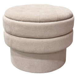Kepler Round Storage Ottoman (Oat)