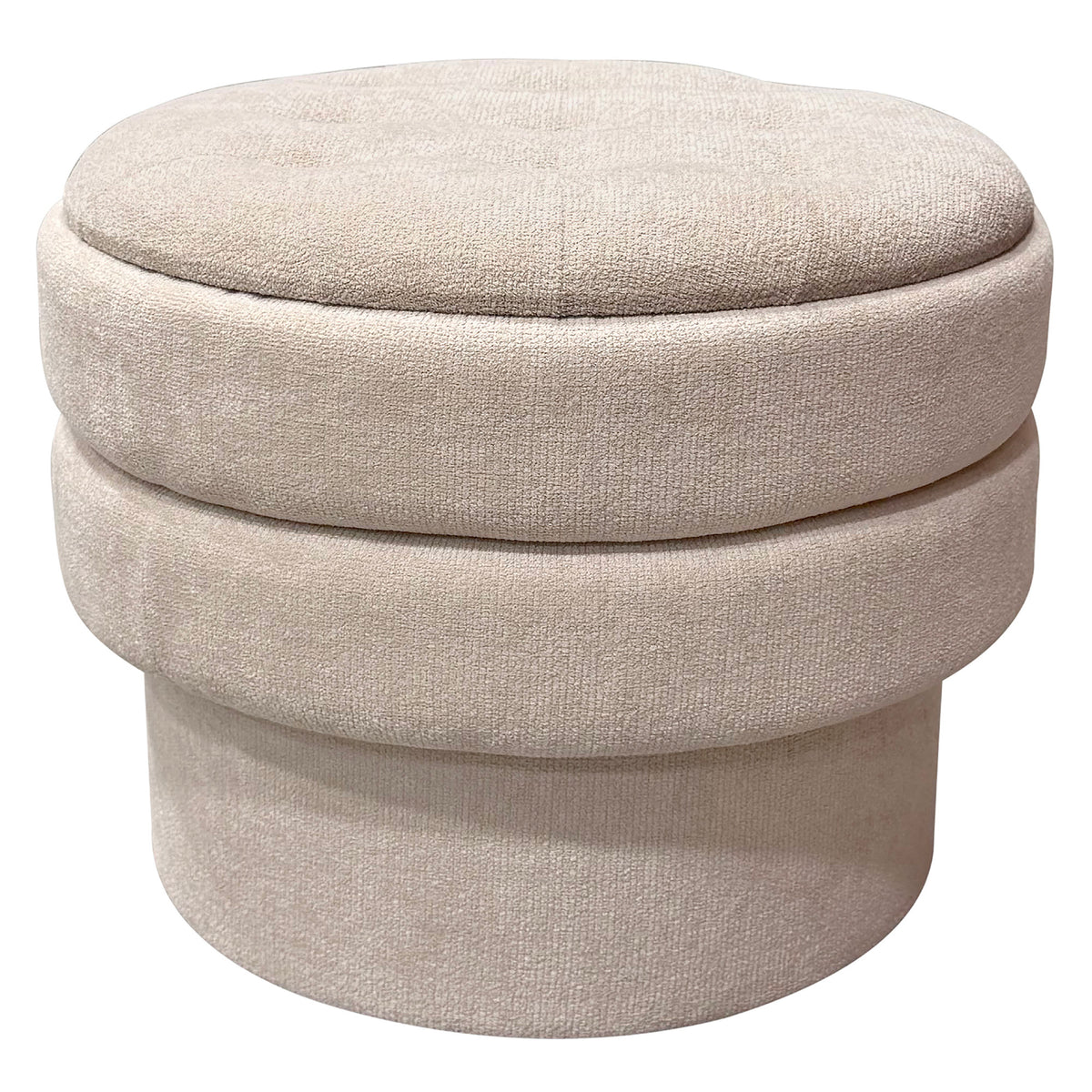 Kepler Round Storage Ottoman (Oat)