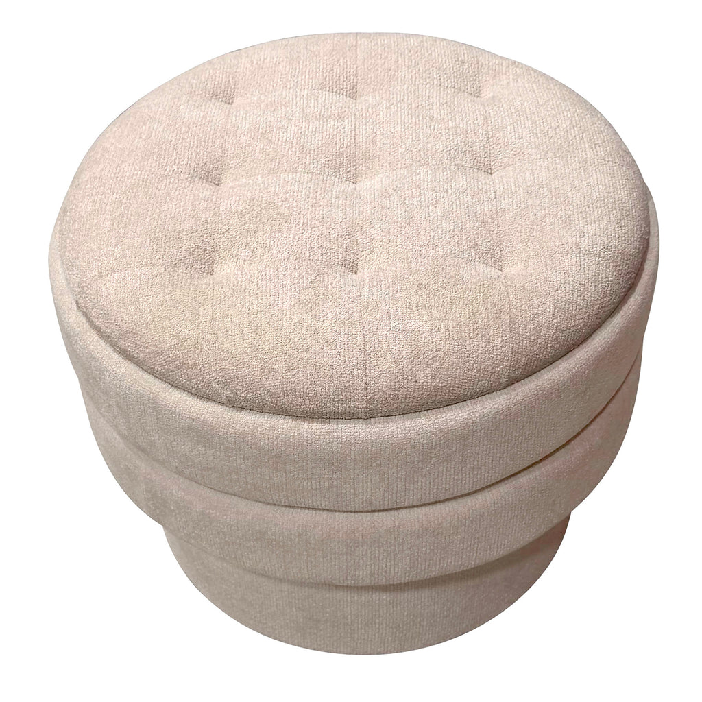 Kepler Round Storage Ottoman (Oat)