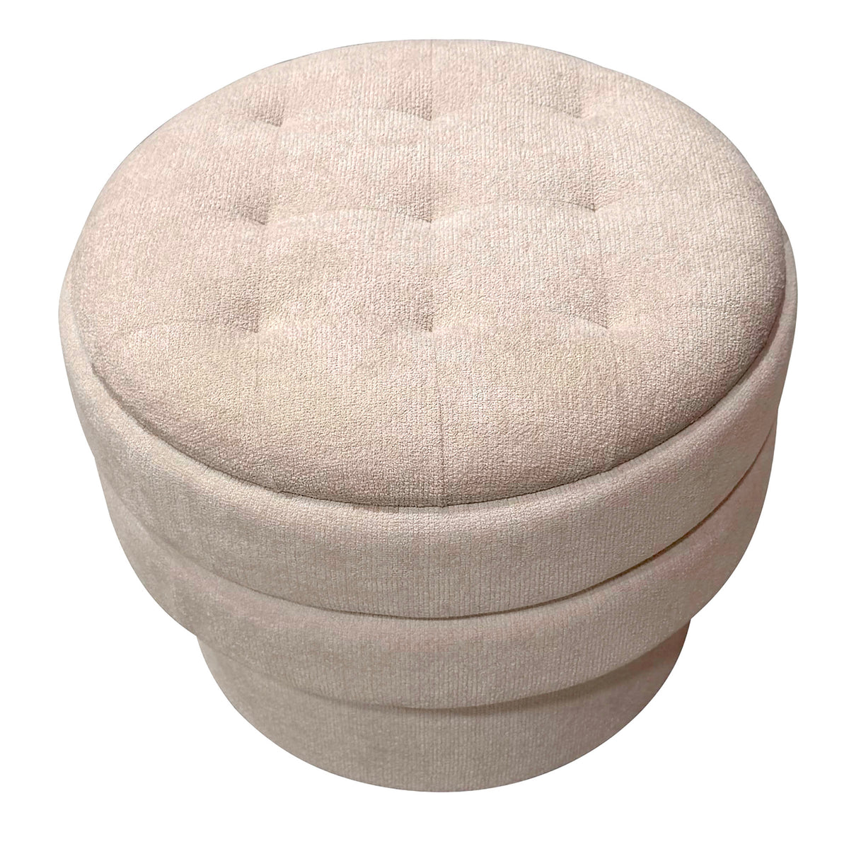 Kepler Round Storage Ottoman (Oat)