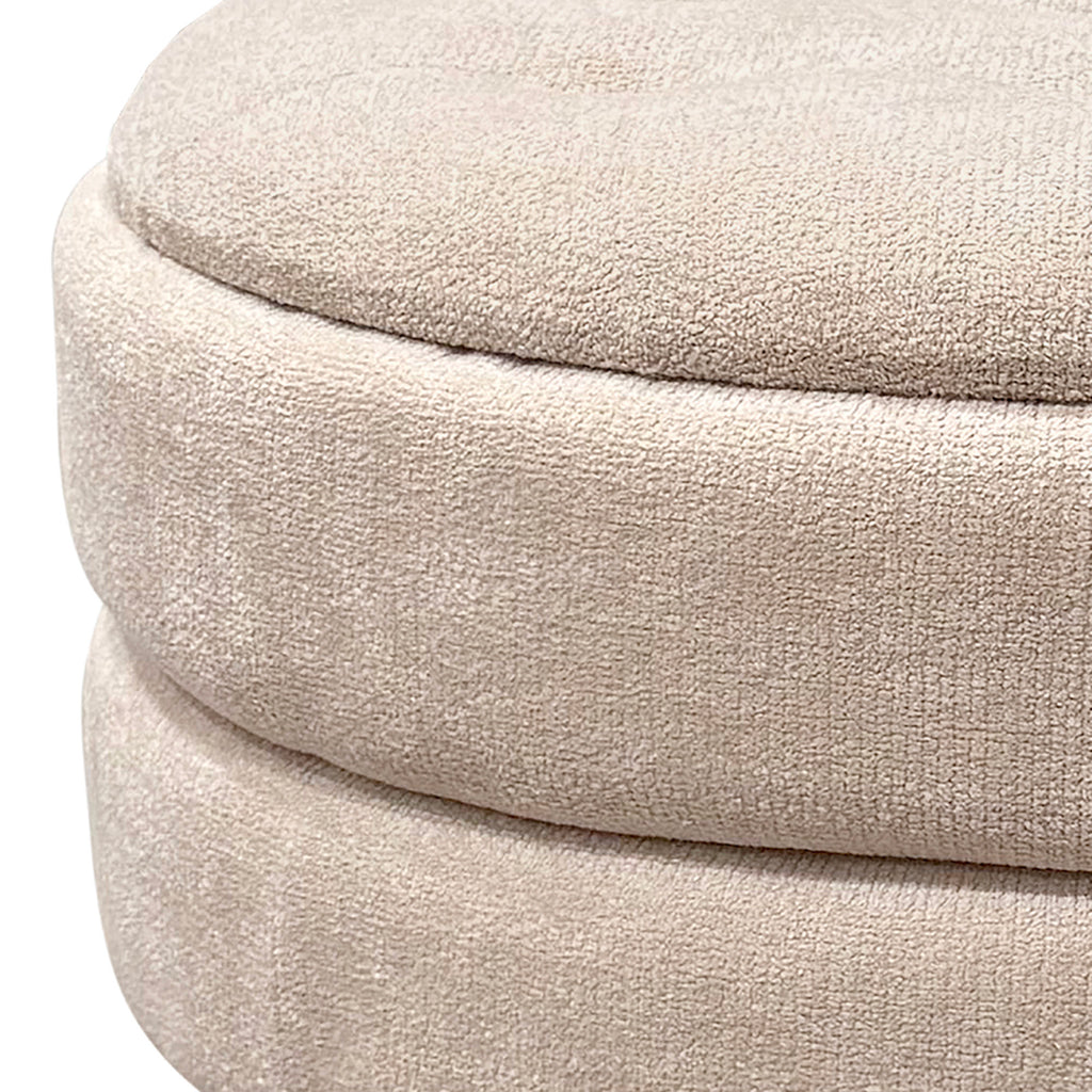 Kepler Round Storage Ottoman (Oat)