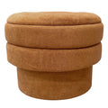 Kepler Round Storage Ottoman (Rust)
