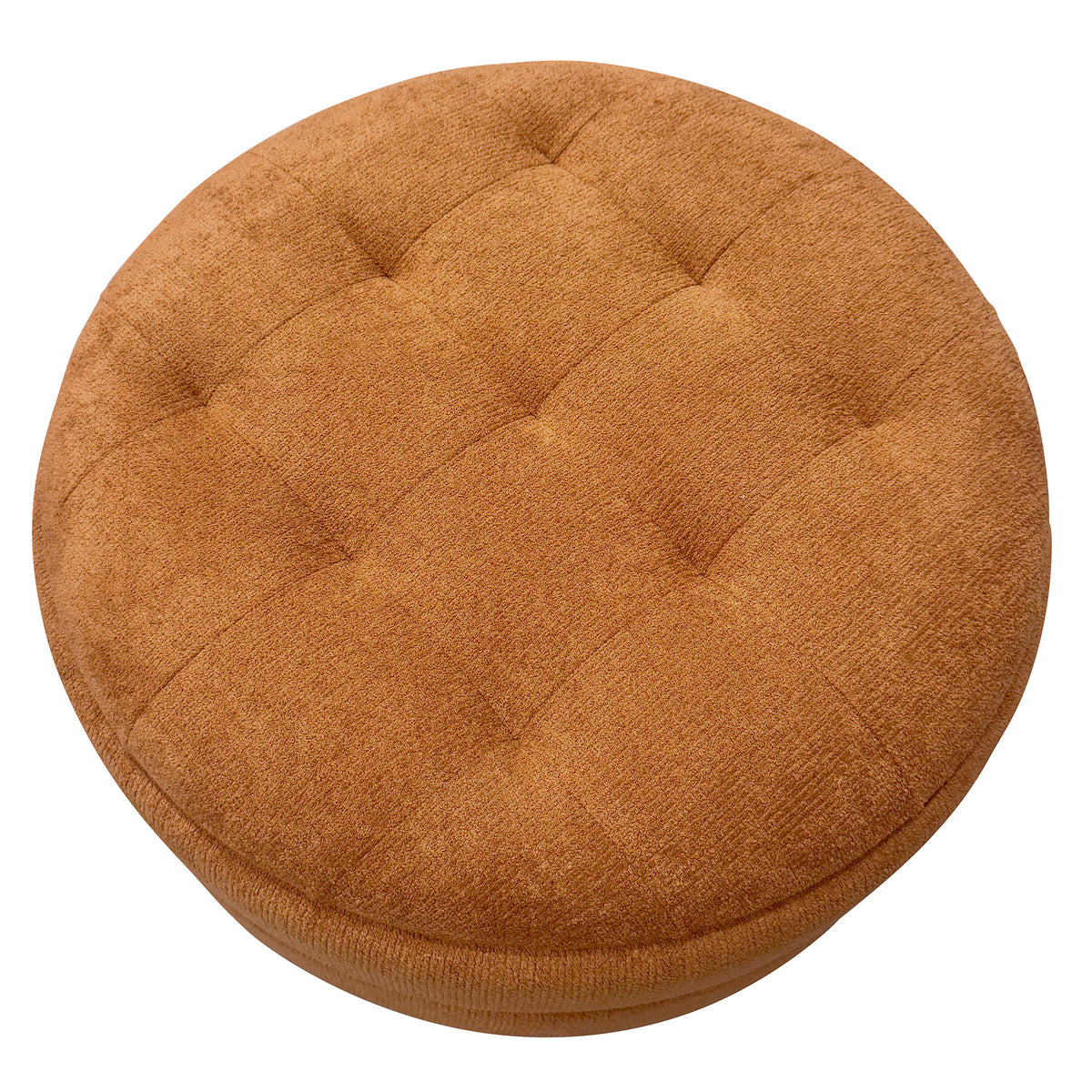 Kepler Round Storage Ottoman (Rust)