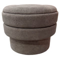 Kepler Round Storage Ottoman (Warm Charcoal)