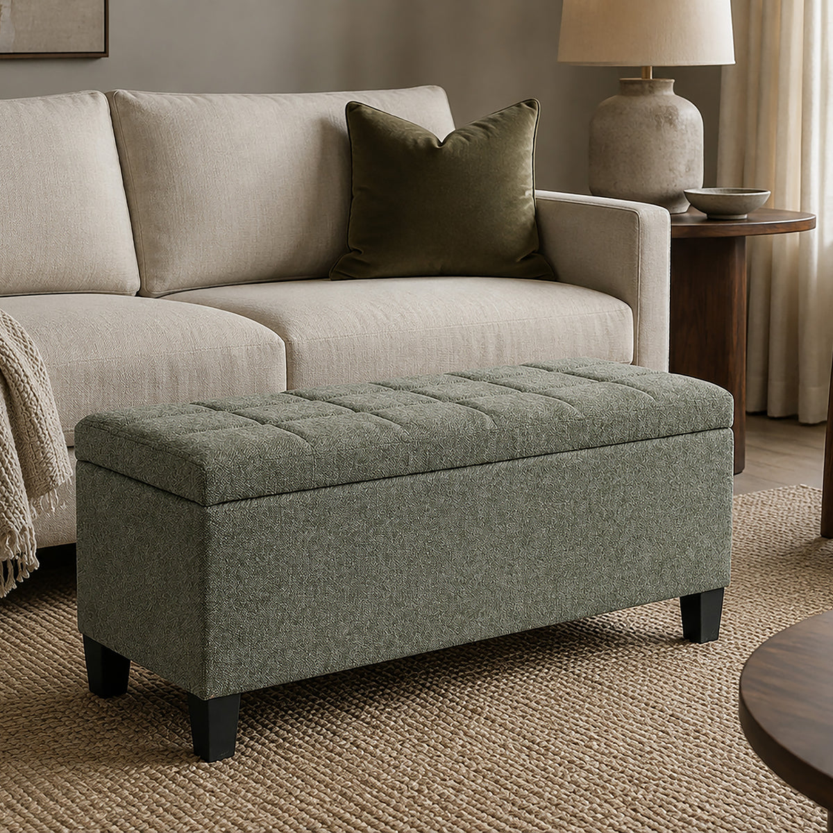Sonos Storage Ottoman Bench (Moss)