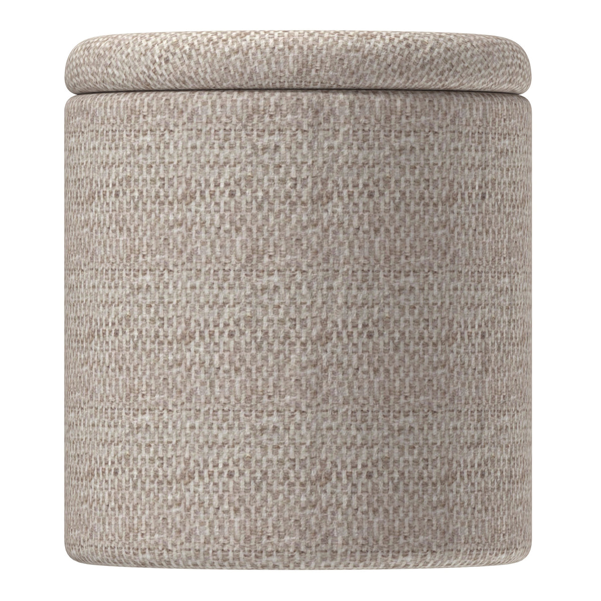 Dalia Round Storage Ottoman (Beige)