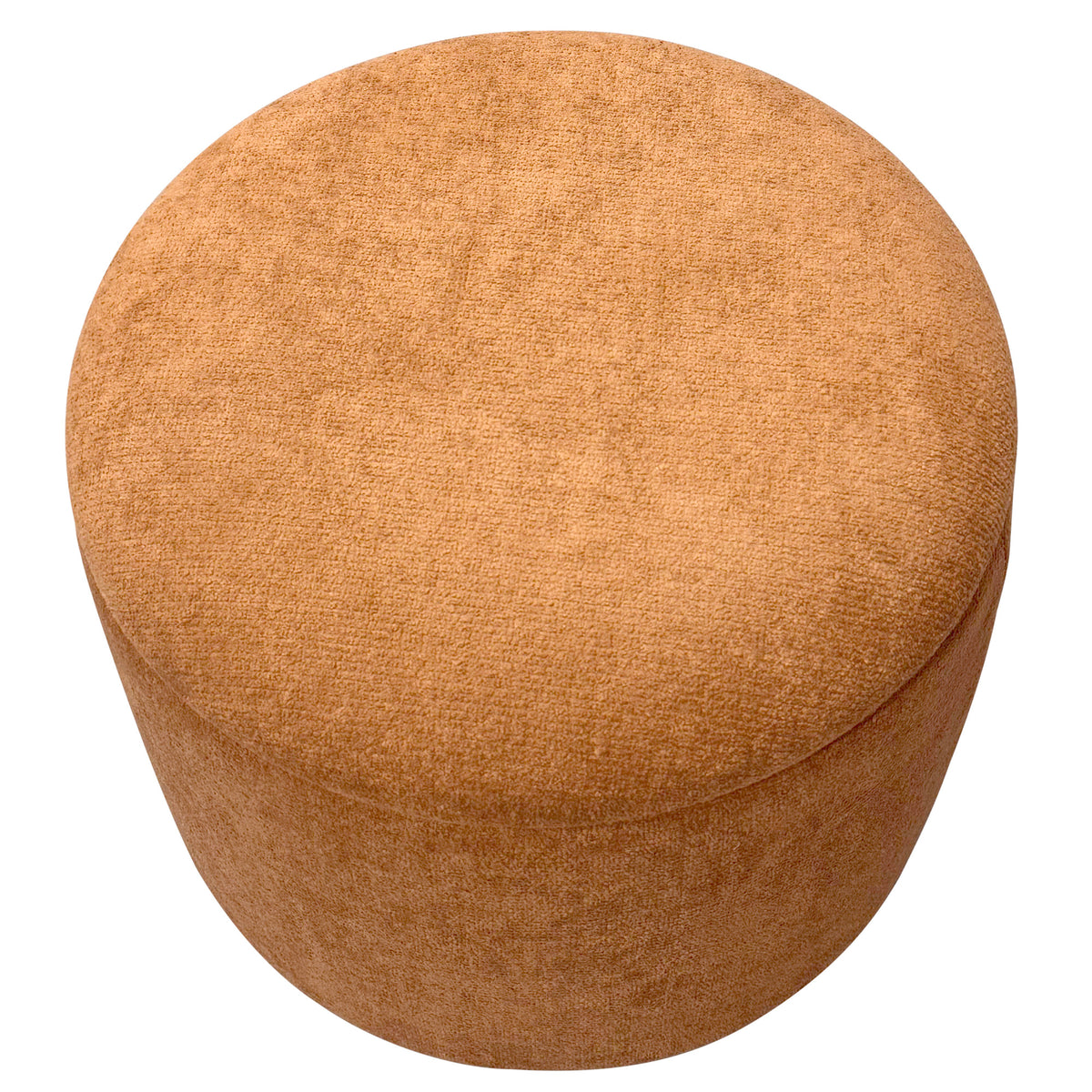 Sadie Round Storage Ottoman (Rust and Natural)