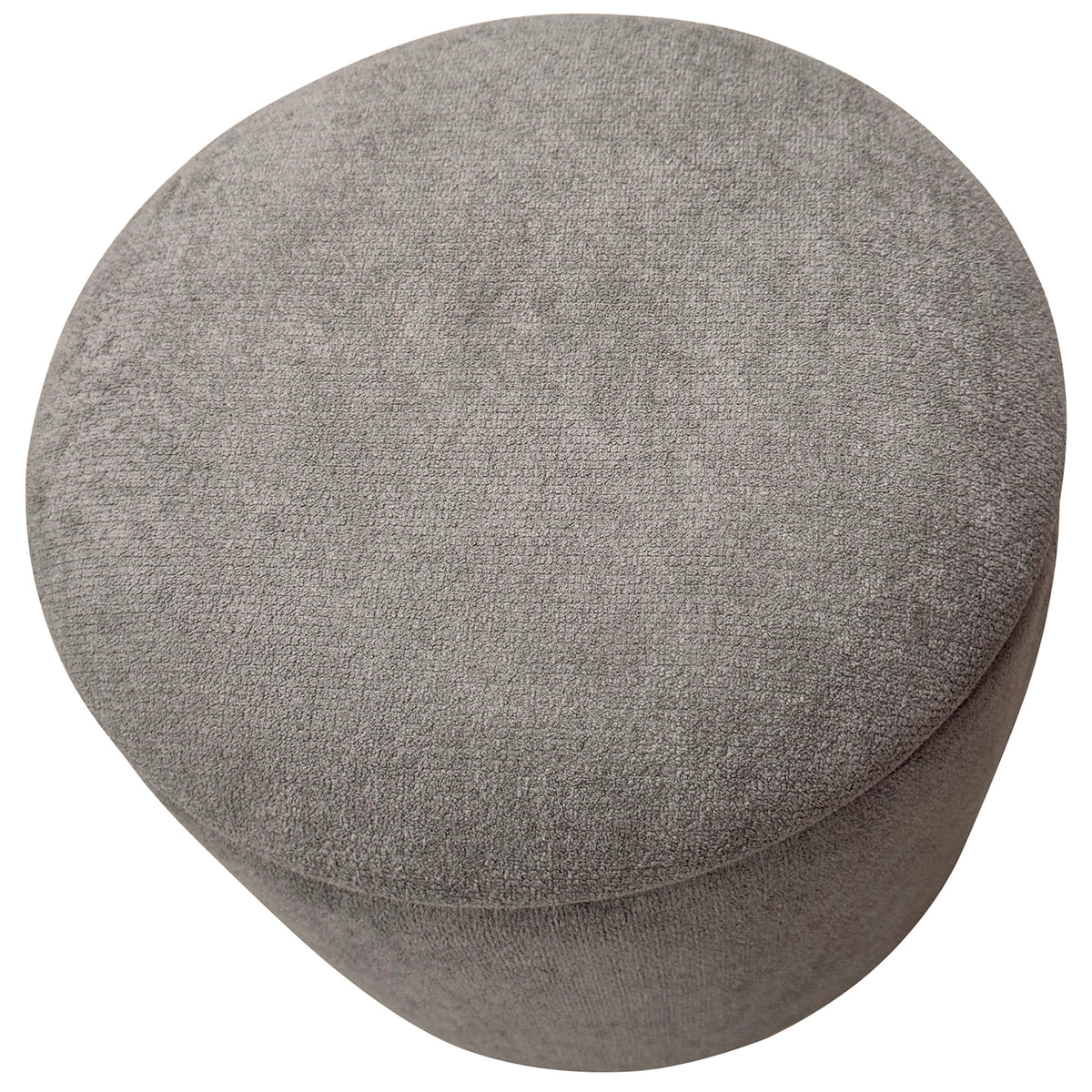 Sadie Round Storage Ottoman (Warm Charcoal and Natural)