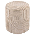 Lullu Round Storage Ottoman (Beige)