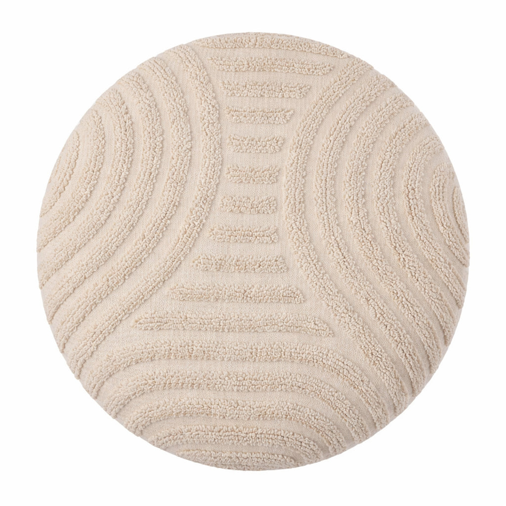 Lullu Round Storage Ottoman (Beige)