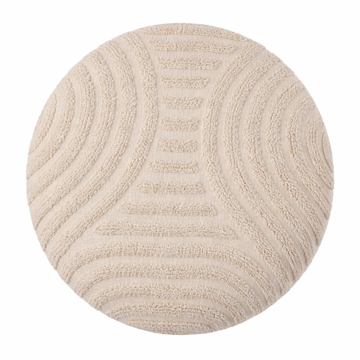 Lullu Round Storage Ottoman (Beige)