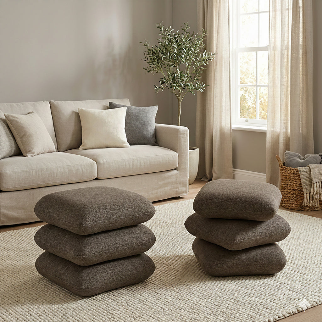 Rylee Square Ottoman (Brown)