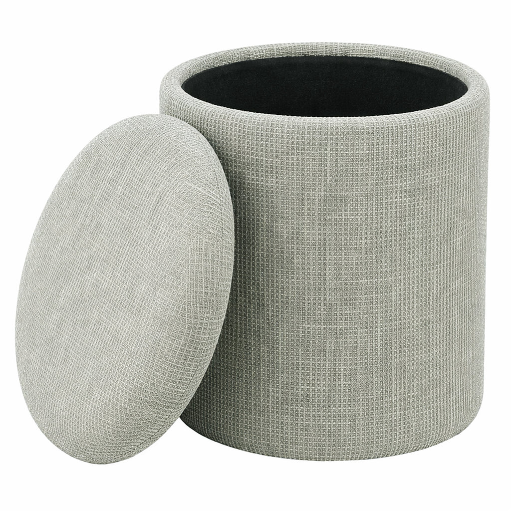 Twyla Round Storage Ottoman (Sage)