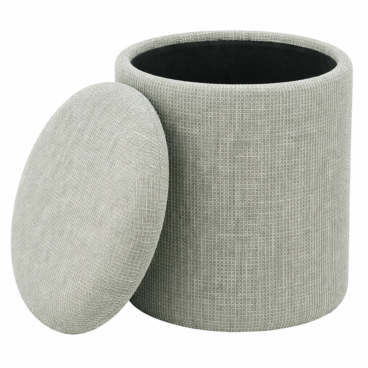 Twyla Round Storage Ottoman (Sage)