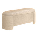 Selene Storage Ottoman (Dark Beige)
