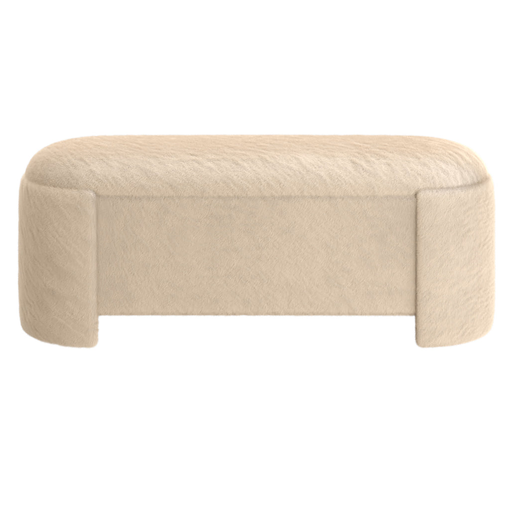 Selene Storage Ottoman (Dark Beige)
