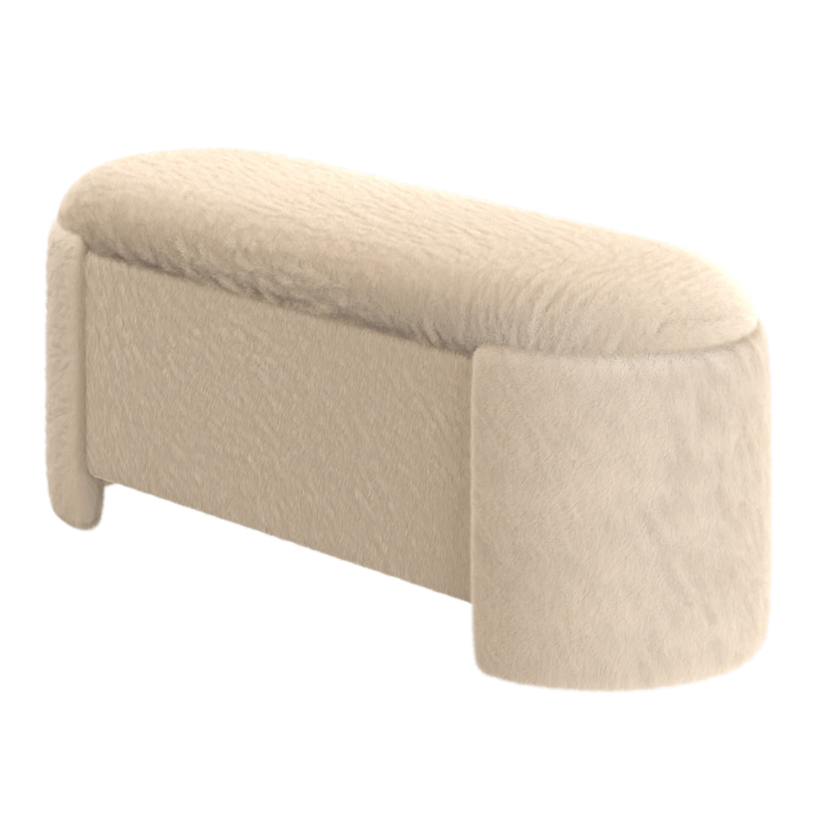 Selene Storage Ottoman (Dark Beige)