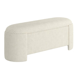 Cybil Storage Ottoman (Ivory)