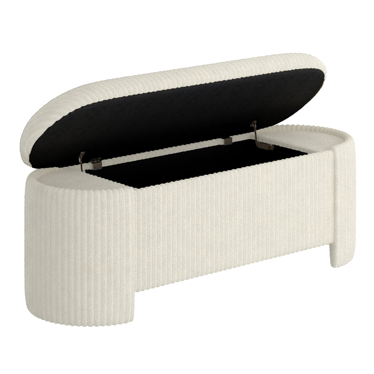 Cybil Storage Ottoman (Ivory)