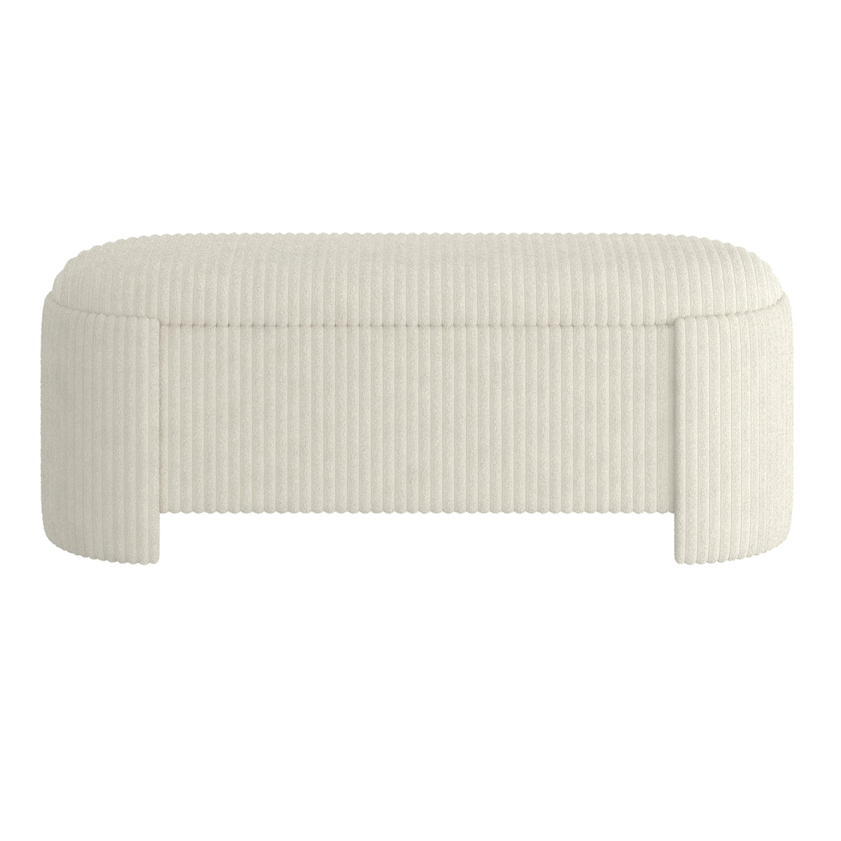 Cybil Storage Ottoman (Ivory)
