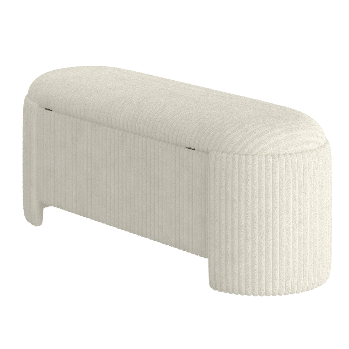 Cybil Storage Ottoman (Ivory)