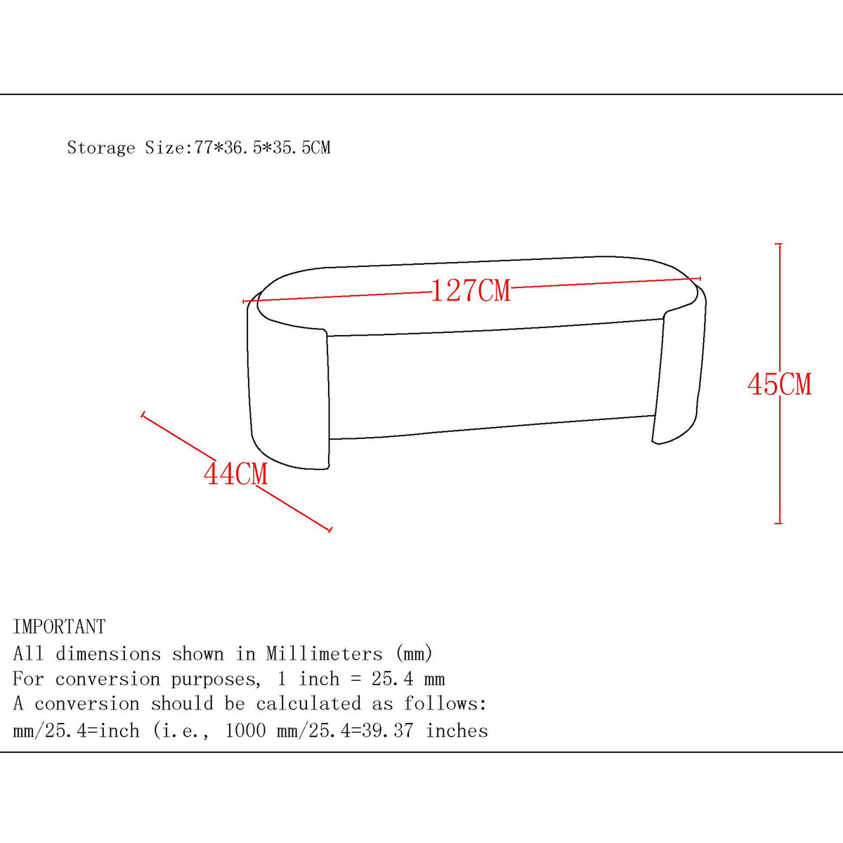 Cybil Storage Ottoman (Ivory)