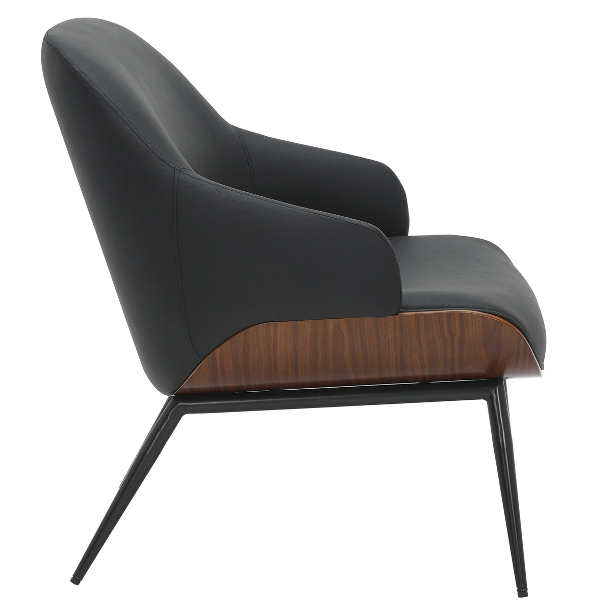 Umber Accent Chair (Black and Walnut)