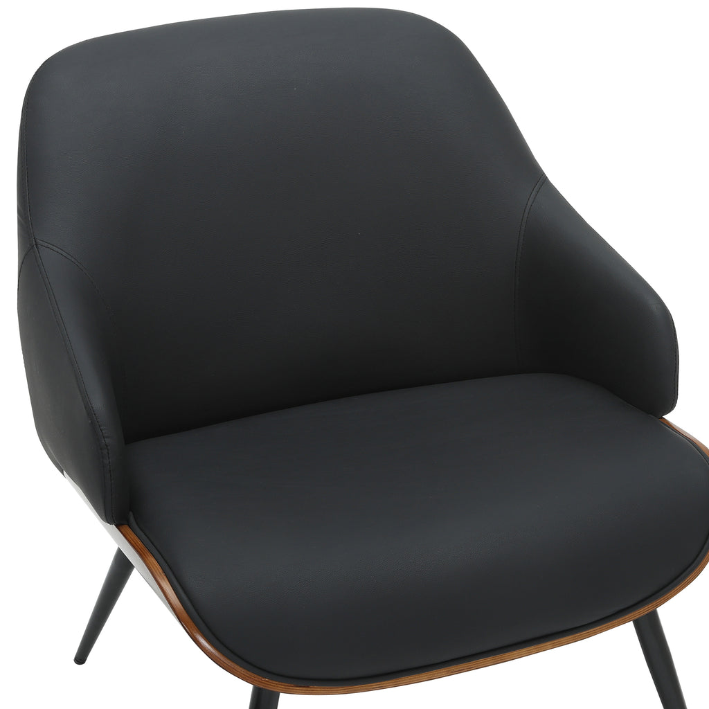 Umber Accent Chair (Black and Walnut)