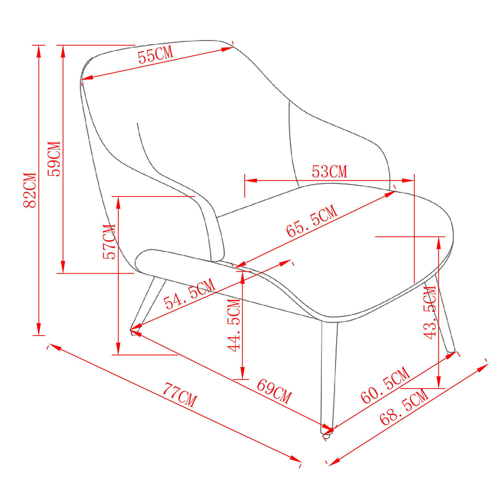 Umber Accent Chair (Black and Walnut)