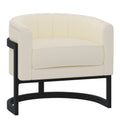 Zhuri Accent Chair (Ivory and Black)