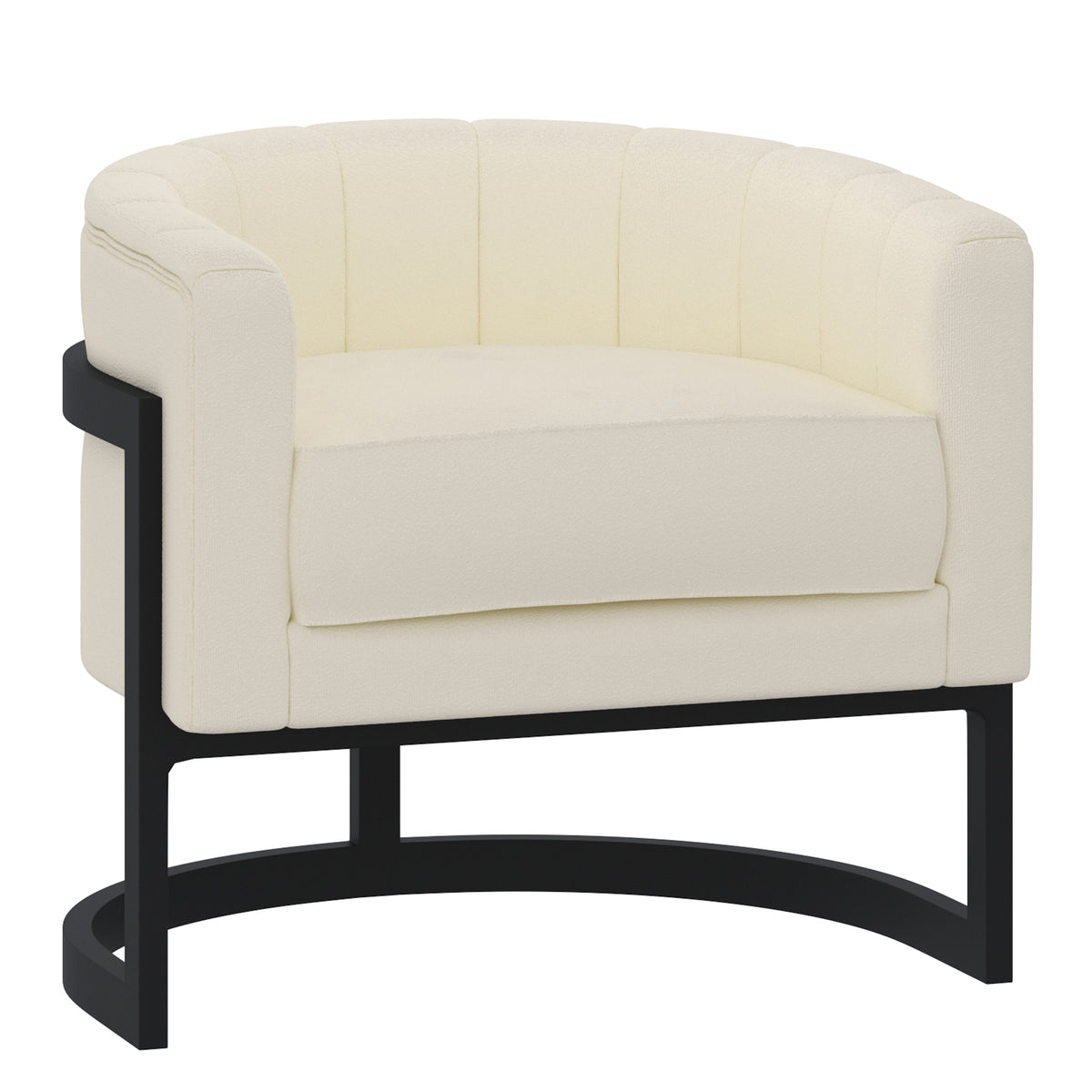Zhuri Accent Chair (Ivory and Black)