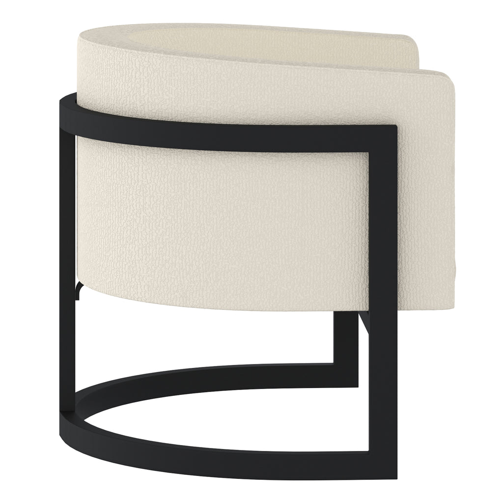 Zhuri Accent Chair (Ivory and Black)