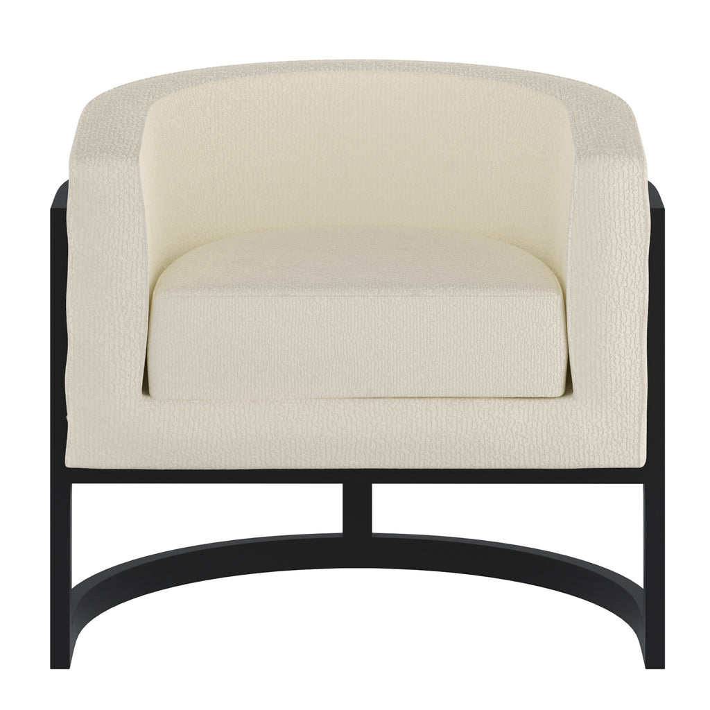 Zhuri Accent Chair (Ivory and Black)