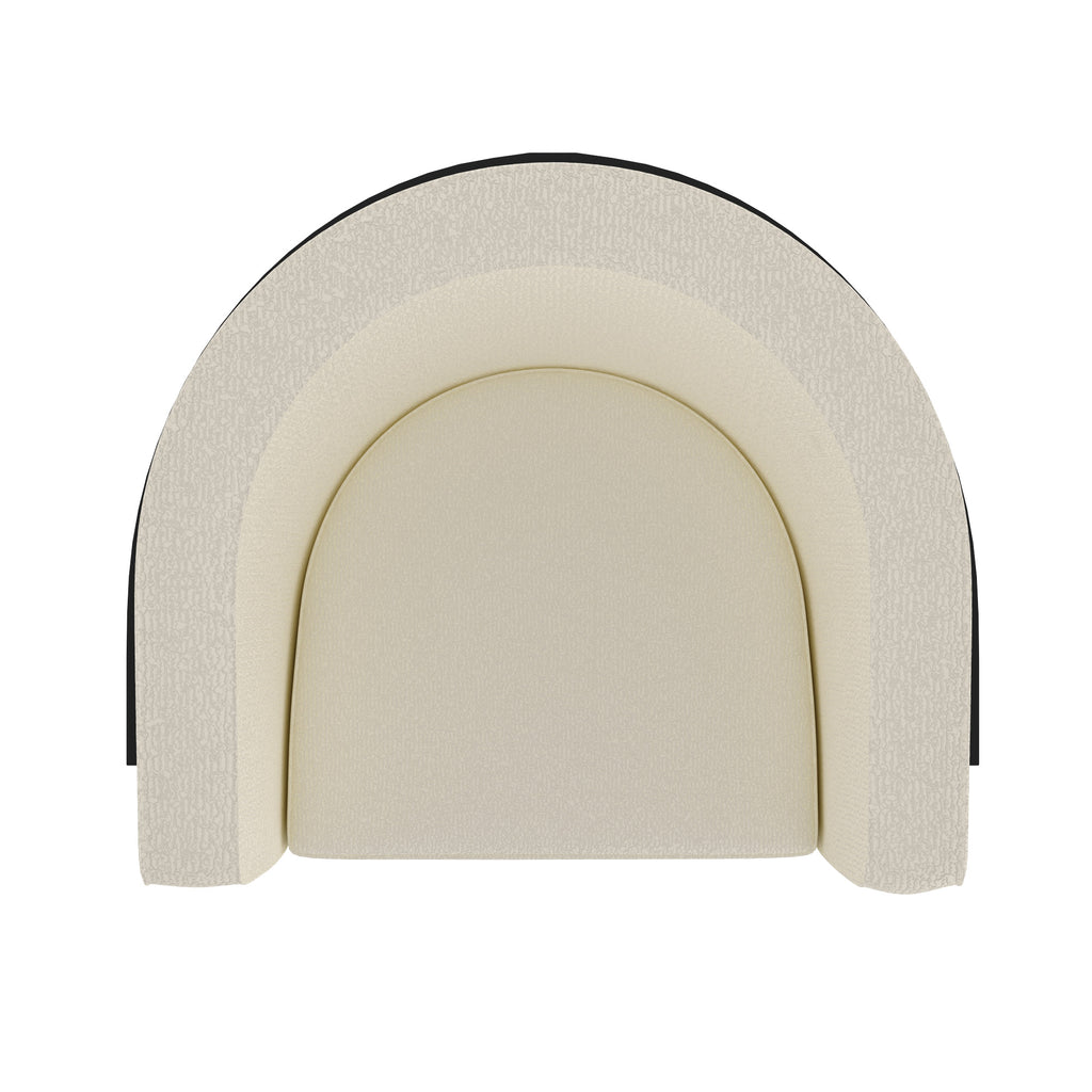 Zhuri Accent Chair (Ivory and Black)