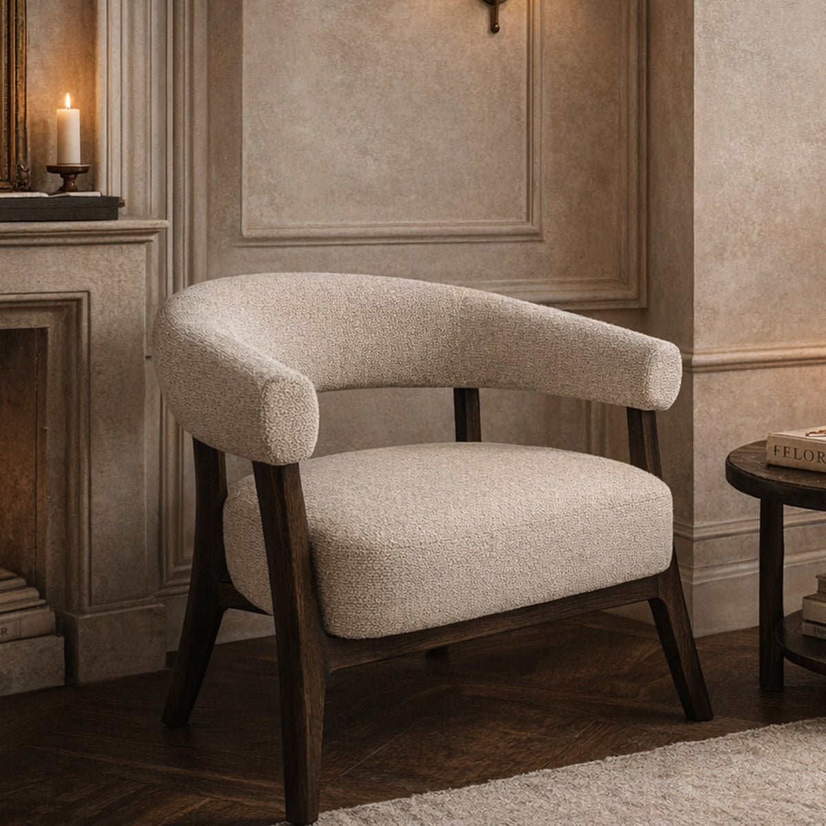 Surin Accent Chair (Oat and Walnut)