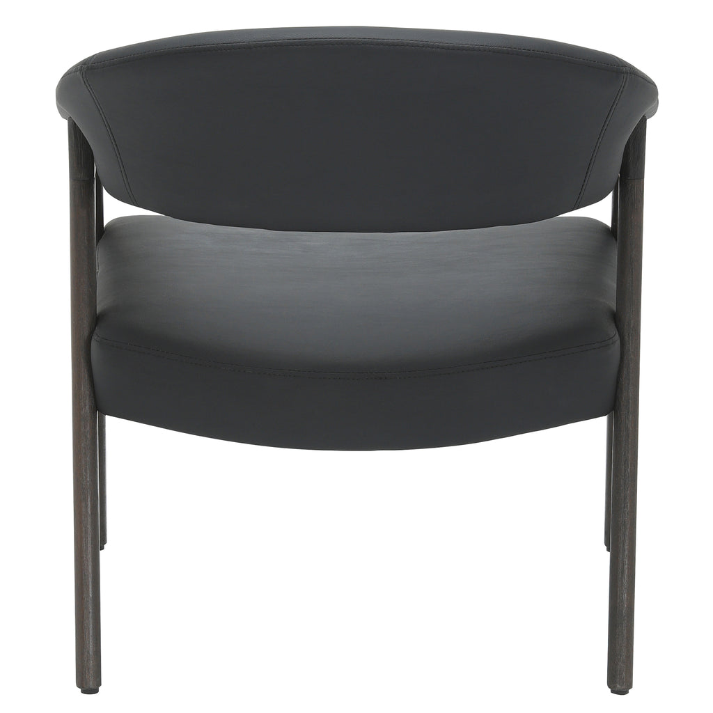 Bexley Accent Chair (Black and Dark Walnut)