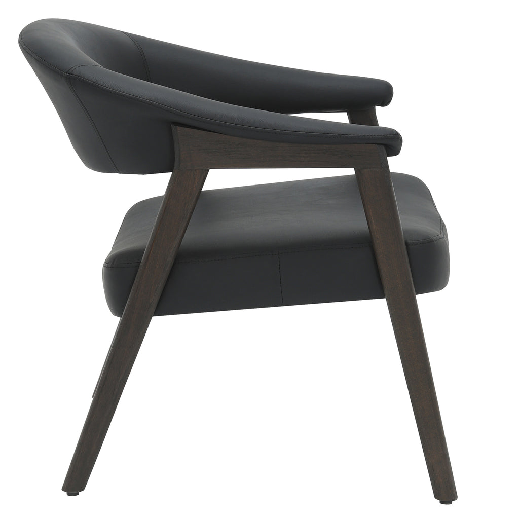 Bexley Accent Chair (Black and Dark Walnut)