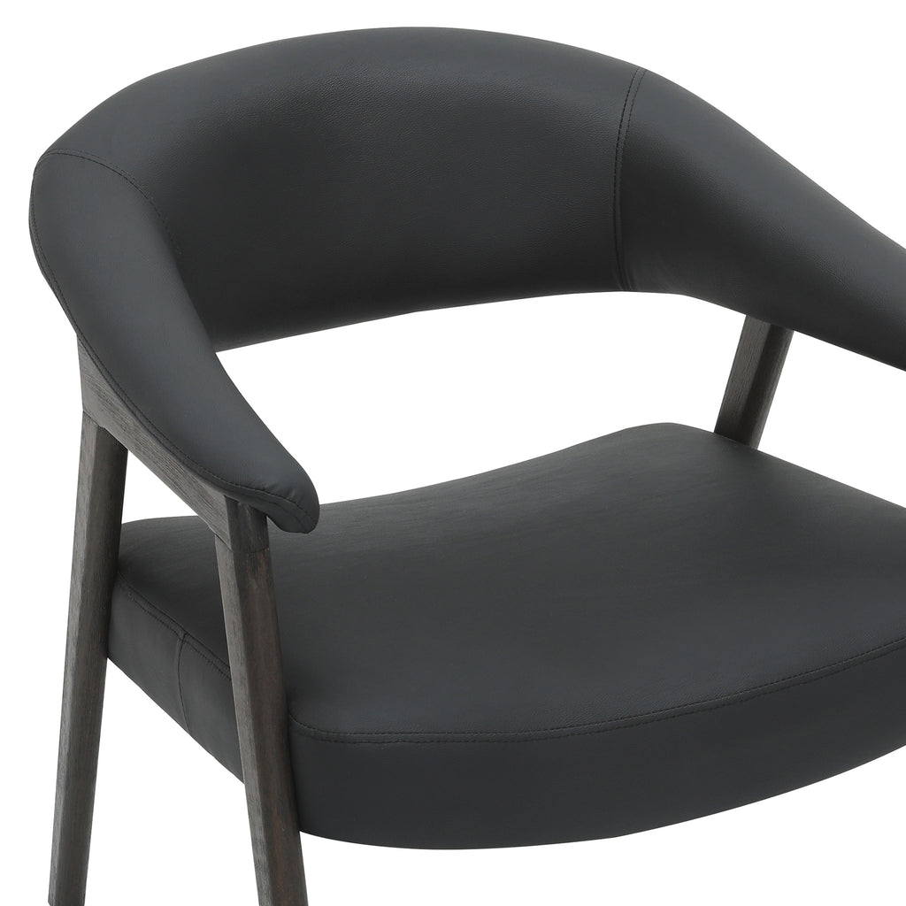 Bexley Accent Chair (Black and Dark Walnut)