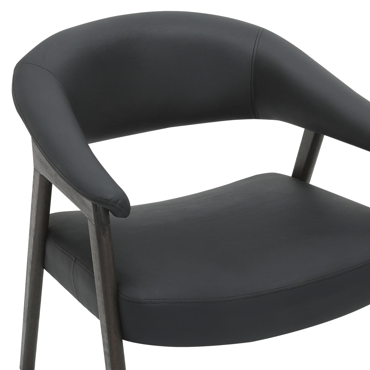 Bexley Accent Chair (Black and Dark Walnut)