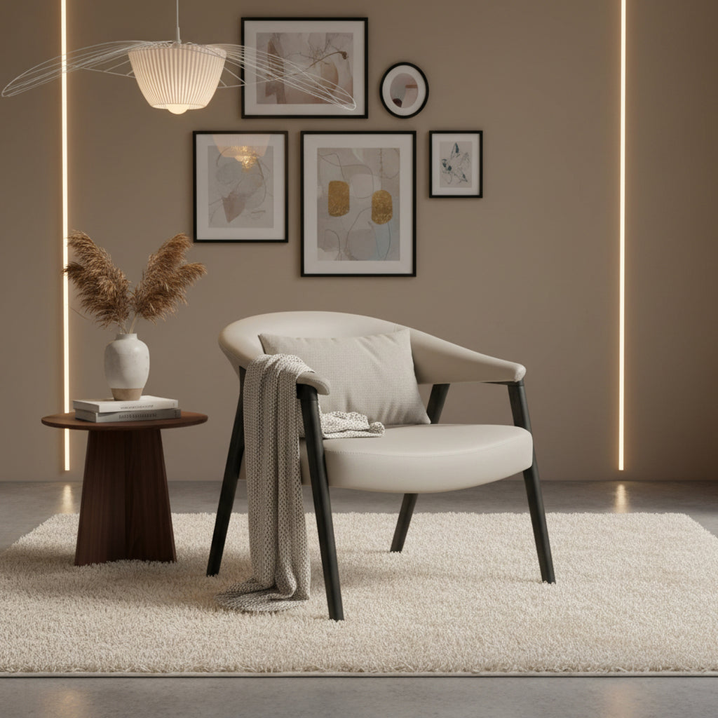 Bexley Accent Chair (Mushroom and Black)