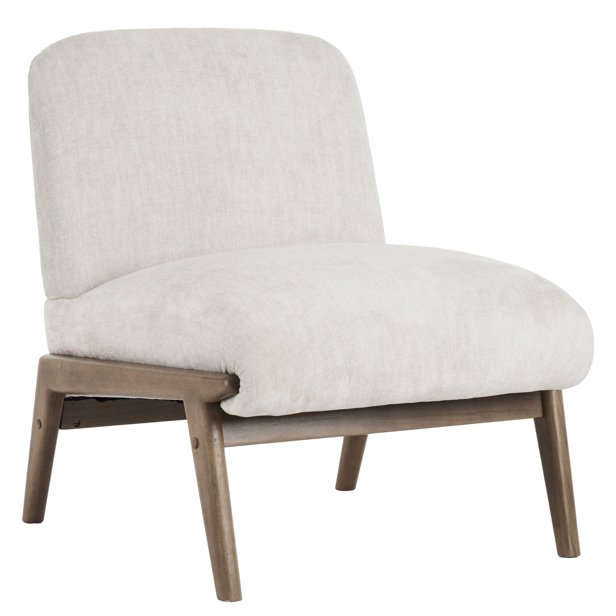 Lisson Accent Chair (Beige and Walnut)