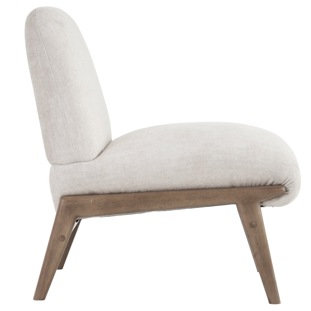 Lisson Accent Chair (Beige and Walnut)