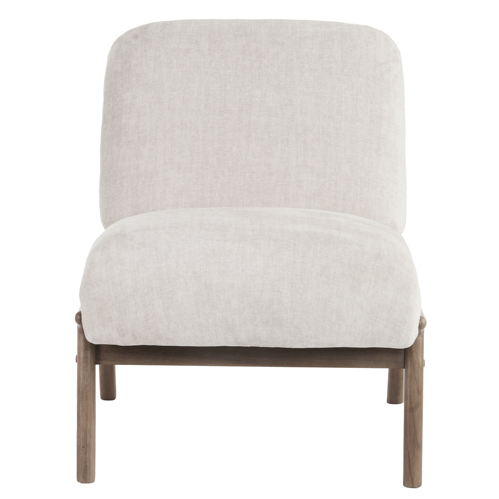 Lisson Accent Chair (Beige and Walnut)