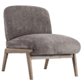 Lisson Accent Chair (Dark Taupe and Walnut)