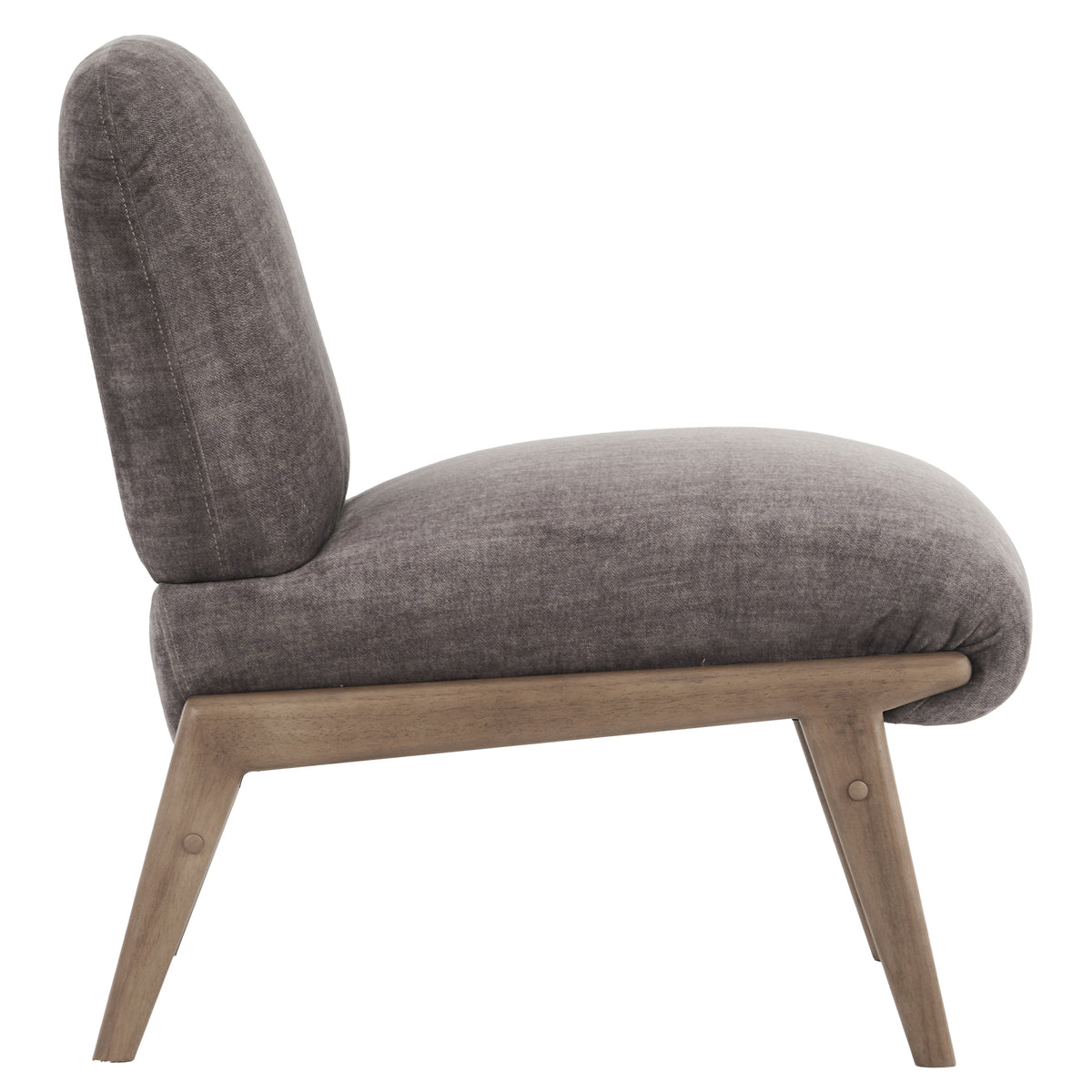 Lisson Accent Chair (Dark Taupe and Walnut)