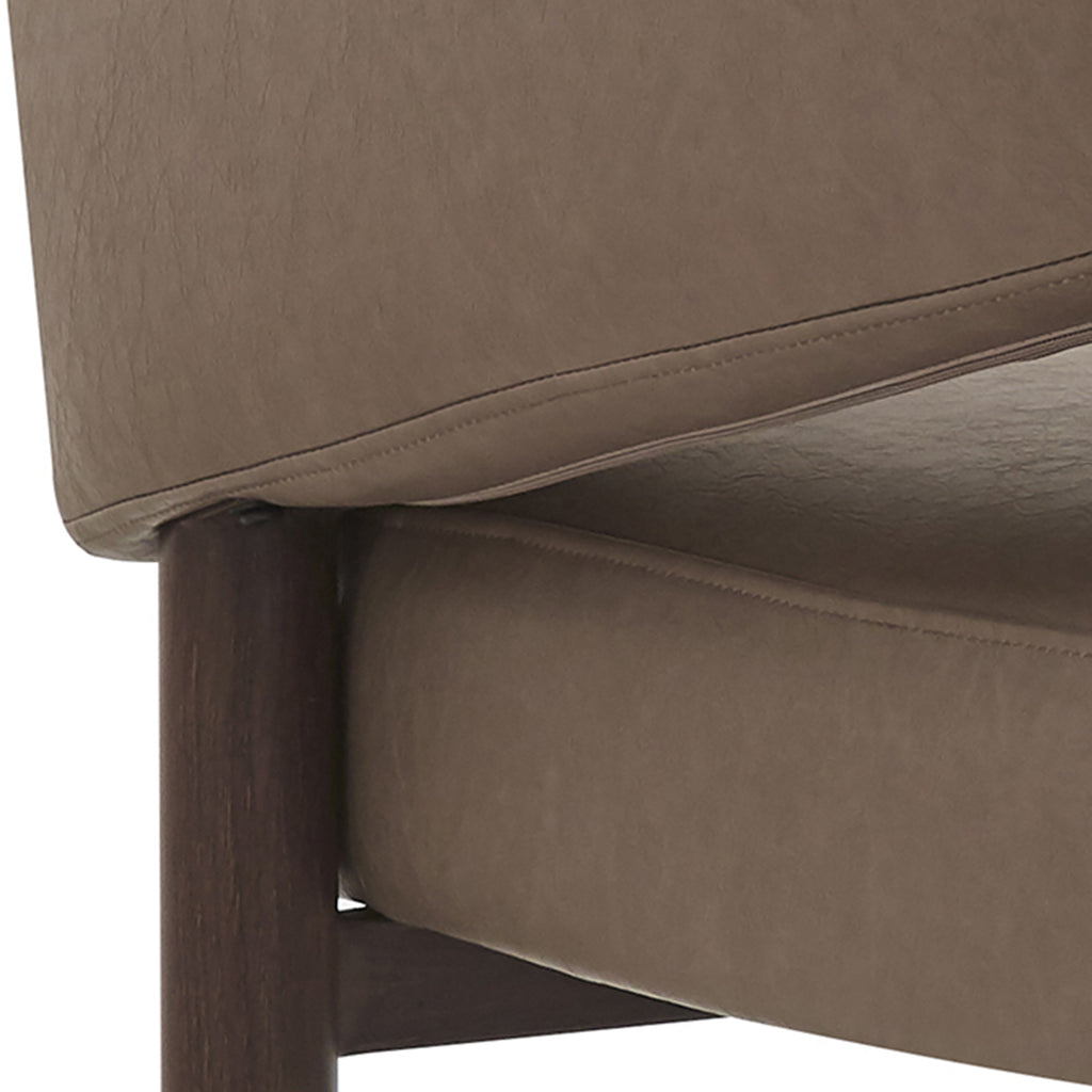 Allegra Accent Chair (Dark Taupe and Walnut)