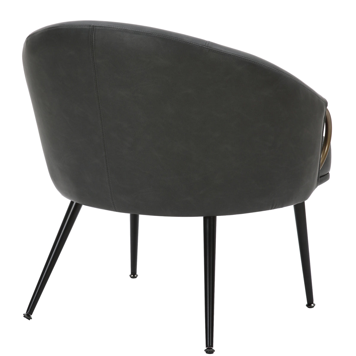 Zita Accent Chair (Vintage Charcoal and Black and Aged Gold)