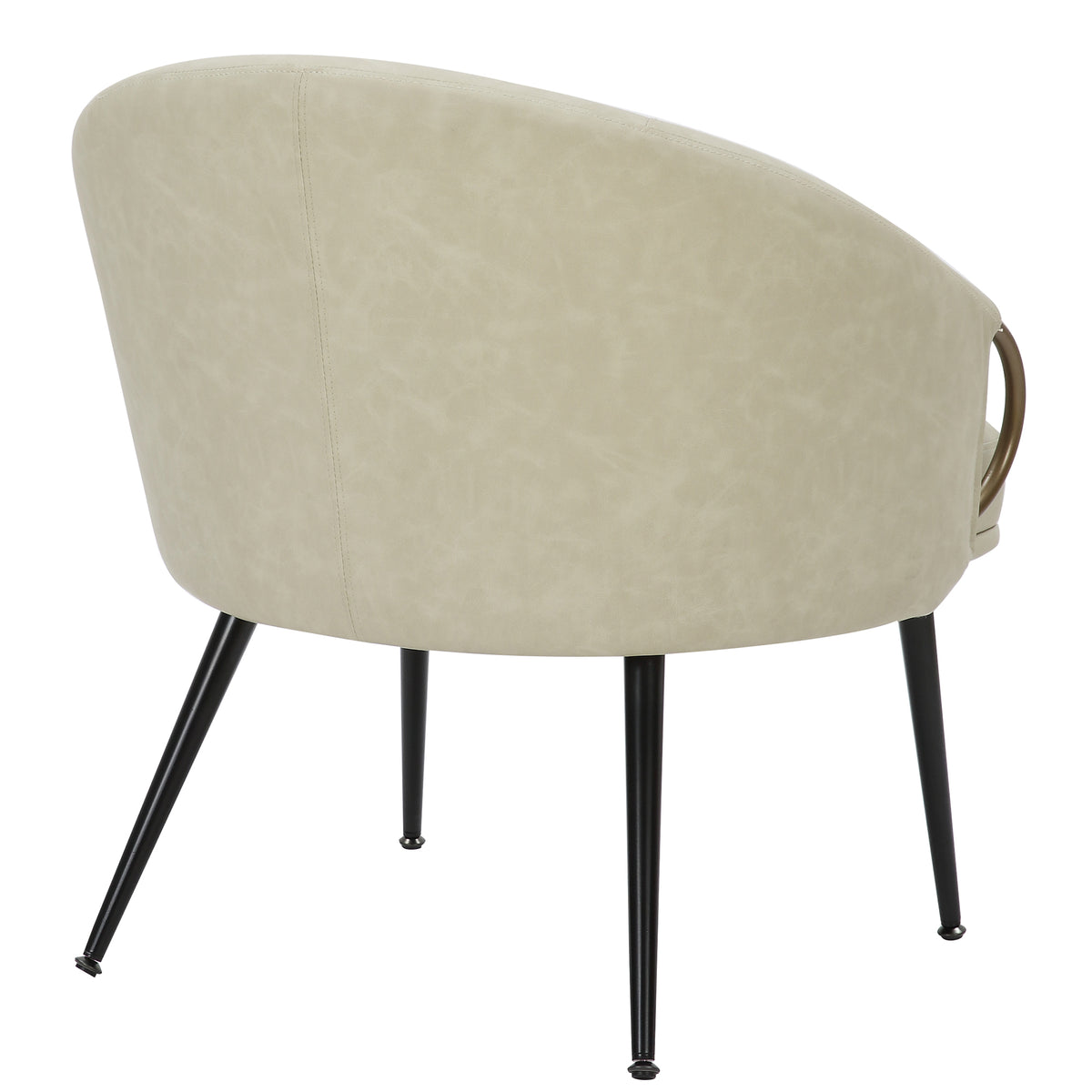 Zita Accent Chair (Vintage Ivory and Black and Aged Gold)