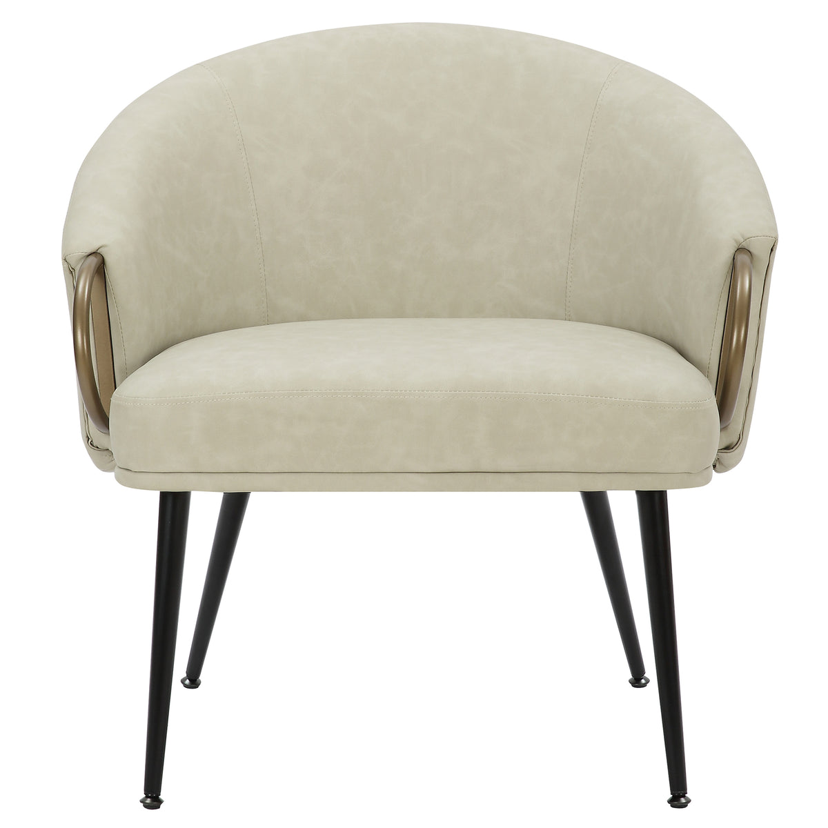 Zita Accent Chair (Vintage Ivory and Black and Aged Gold)